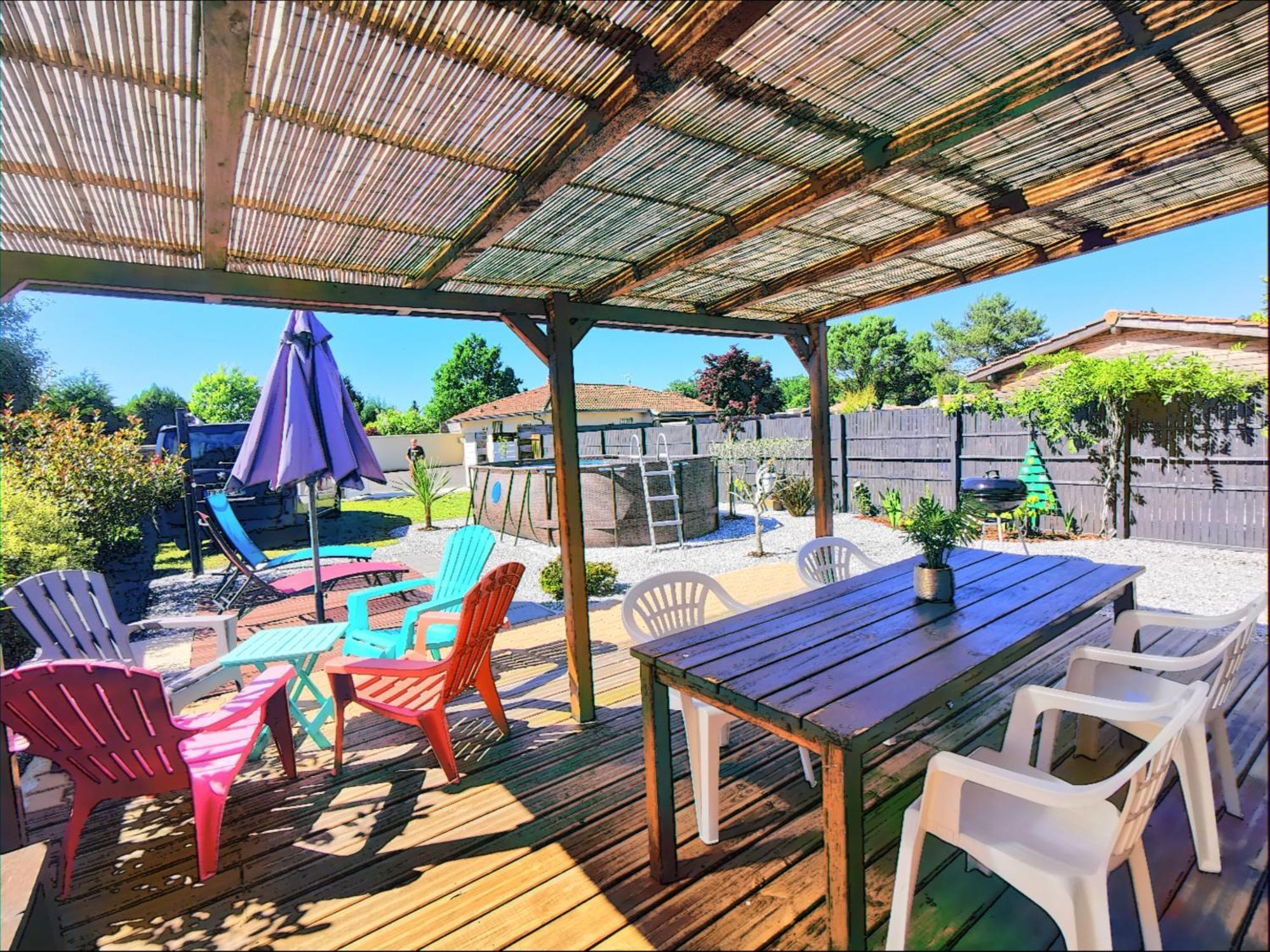 Maison Piscine Privee 4a5 Pers9 & 11 Kms Des Plages Oceanes Et Du Ferienhaus Linxe