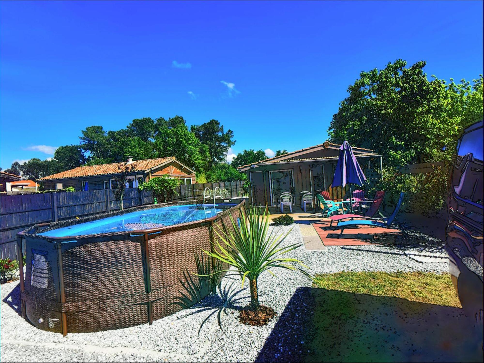 Maison Piscine Privee 4a5 Pers9 & 11 Kms Des Plages Oceanes Et Du *